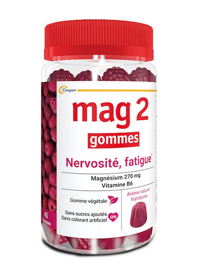 Mag 2 Gommes Arôme Framboise 45 Gommes